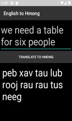 English to Hmong android App screenshot 0