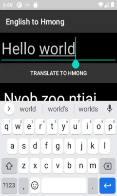 English to Hmong android App screenshot 2